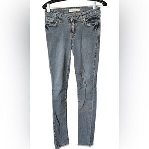 M2f Gray Skinny Jeans with relaxed distressed fit